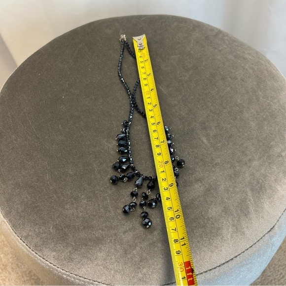 BLACK beaded bib necklace - Picture 8 of 9